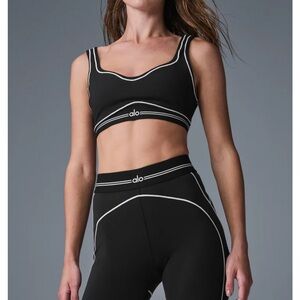 ALO Yoga Black and White Sports Bra